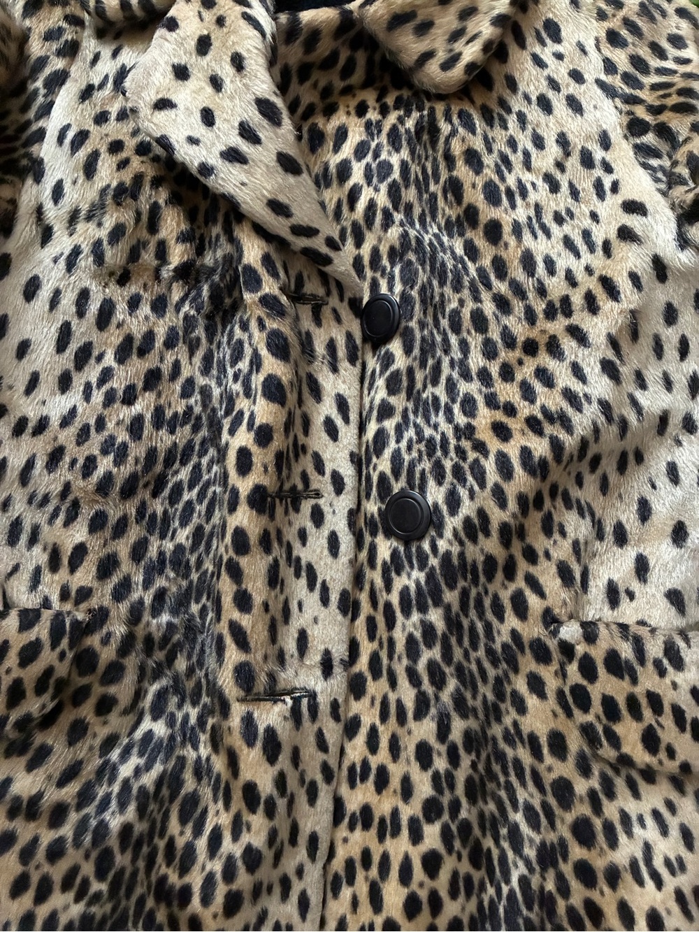Vintage Cheetah Spotted Faux Fur Coat - Picture 12 of 12